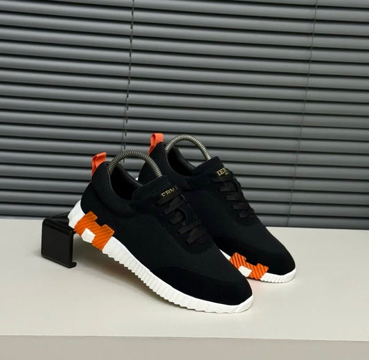 HERMES  02 SİYAH BEYAZ YAZLIK SNEAKER